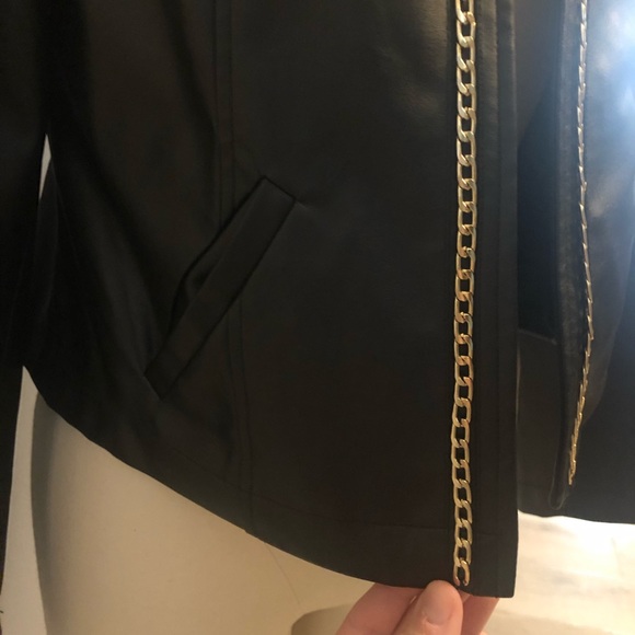 Petite faux leather jacket - Picture 3 of 5